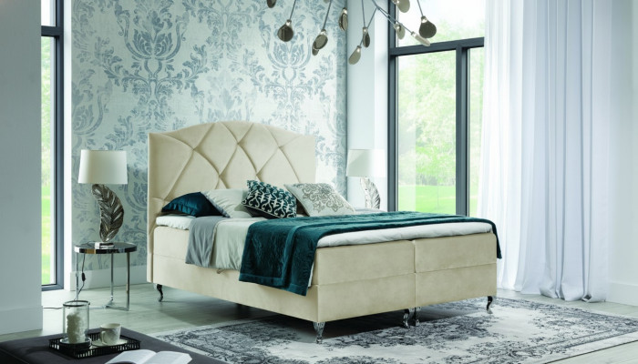 Chesterfield Boxspringbett Miwwel Better King Size Samt Hotel Nei Schlofzëmmer