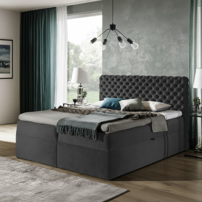 Chesterfield Boxspringbett Schlofzëmmer Miwwelen Better King Size Samt Hotel Neit
