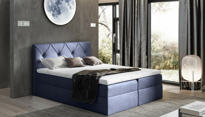 Modern Bett Schlofzëmmer Better 200x200 Boxspringbett Textil Design Duebel