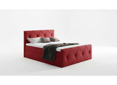 Bettkëscht Bett Schlofkummer Better Boxspringbett Textil Design Duebel Hotel Nei