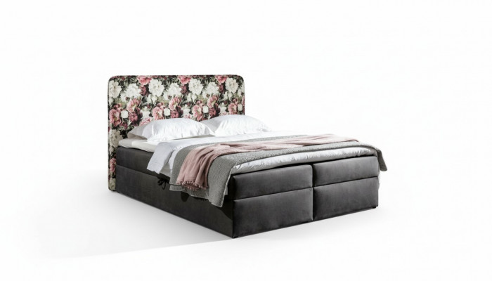 Betten Boxspringbett Textil Design Duebel Hotel Modern Bett Schlofzëmmer Blummen