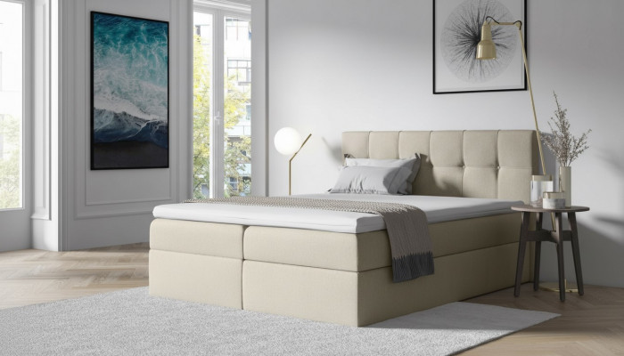 Stoff Boxspringbett Textil Design Duebel Hotel Schlofzëmmer Modern Bett Better