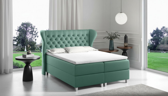 Bett Chesterfield Boxspring Miwwel Better King Size Samt Hotel Nei Schlofzëmmer