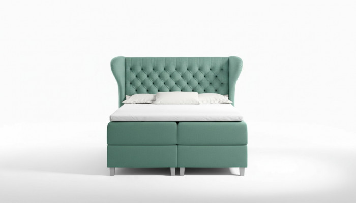Bett Chesterfield Boxspring Miwwel Better King Size Samt Hotel Nei Schlofzëmmer