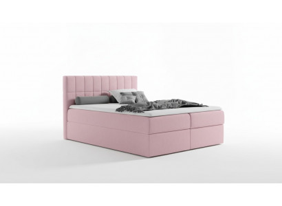 Rosa Stoff Boxspringbett Textil Design Duebel Hotel Modern mat Bettkëschten