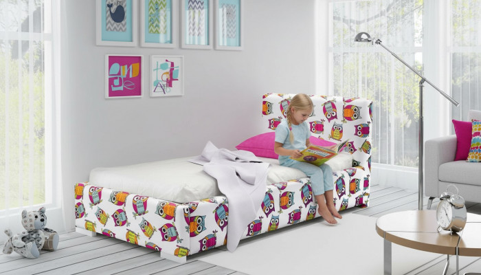 Jugendbett Kannerbett Kids Design Modern Bett Kannerzëmmer 90 cm Bettkëschten Nei