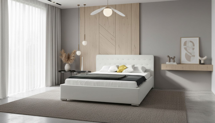 Duebelbett Hochzäitsbett Bettgestell Bett Gepolstert Bett Polyester Better Polyester Bettgestell Neit