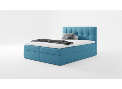 Bett, Ehebett, Boxspringbett, Duebelbett, Modern, Blo, Schlofzëmmer, Better, 160x200