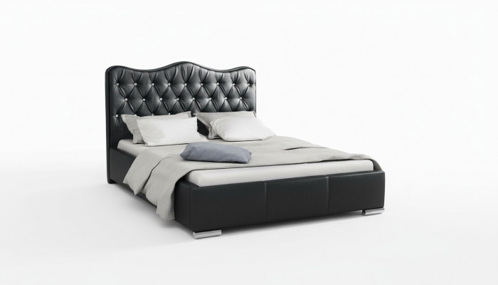 Bettkader Better Eedbett Modern Bett Konschtlieder Polsterbett Duebelbett Schwaarz