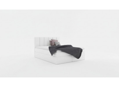 Boxspringbett Duebelbett Bett mat Bettkaste Koppelbett Better Polsterbett Wäiss Nei