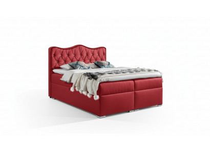 Doppelbett Bett Boxspringbett mat Bettkëscht Ehebed Bett Polsterbett Rout Nei