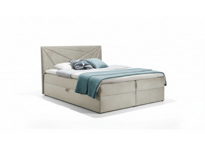 Duebelbett Bett mat Bettschaf Boxspringbett Bestietbett Better Polsterbett 180cm
