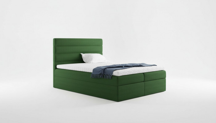 Bett mat Bettkëscht Ehebeet Better Gréng Polsterbett Boxspringbett Duebelbett Nei