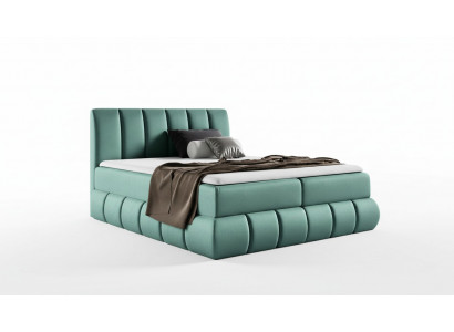 Bett mat Bettkëscht Eebett Better Boxspringbett Duebelbett Polsterbett Hotel