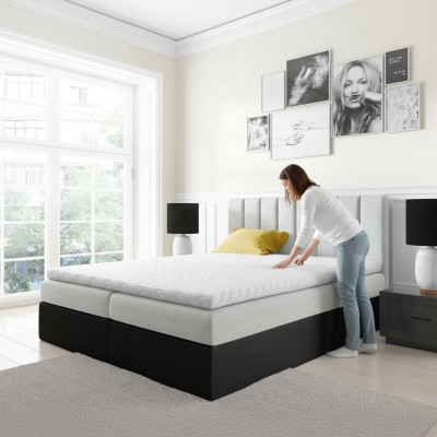 Boxspringbett Duebelbett Bett mat Bettkëscht Ehebett Better 180cm Polsterbett
