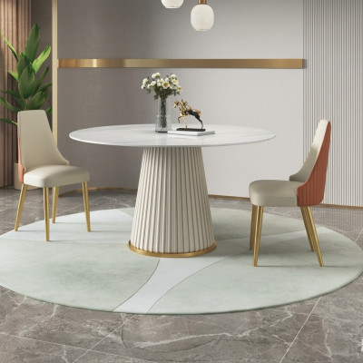 Luxus Dëscher Ronnen Dësch Ronne Design Miwwelen Edelstol Iesszëmmer Iessdëscher Nei