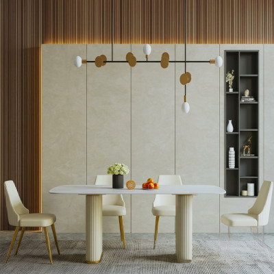 Luxus Dësch Metall Iessdësch Mega Design Dëscher Metall Iesszëmmersmubilar Iessdësch