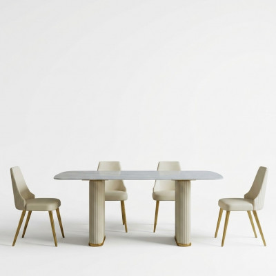 Luxus Dësch Metall Iessdësch Mega Design Dëscher Metall Iesszëmmersmubilar Iessdësch