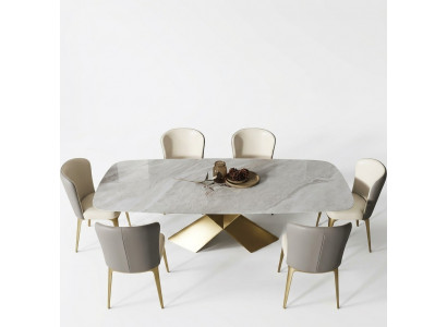 Luxus Iessdëscher Dëscher Design Dësch Edelstol Steen Miwwelen Iesszëmmer Modern Sail