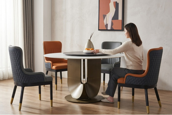 Ronn Sailendëschen Design Dësch Ronn Steen Miwwelen Iesszëmmer Dëscher Modern