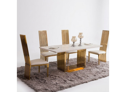Luxus Dësch Metall Iessdësch Mega Design Metall Dëscher 140x80 Iesszëmmer Miwwelen