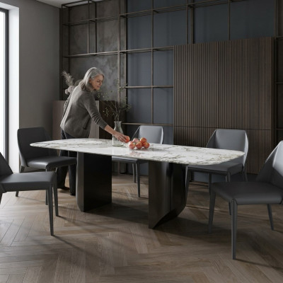 Luxus Dësch Metall Iessdësch Mega Design Metall Dëscher Iesszëmmer Miwwelen Iessdëscher
