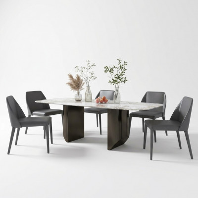 Luxus Dësch Metall Iessdësch Mega Design Metall Dëscher Iesszëmmer Miwwelen Iessdëscher