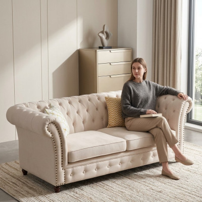 Chesterfield Sofa-Garnitur 321 Wunnlandschaft Sëtzdesign Couche Sofas Liederdivan