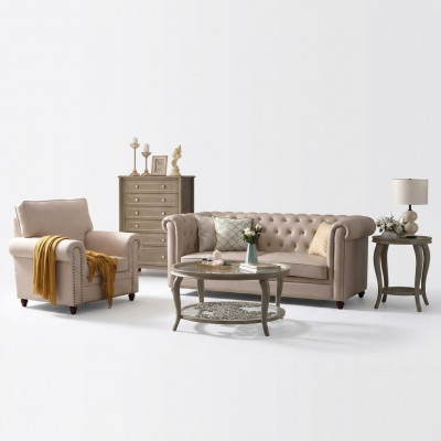 Sëtzgarnitur Chesterfield 321 Wunnlandschaft Sëtz Design Canapé Sofas Ledercanapé