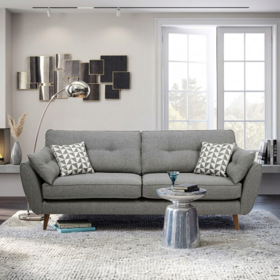 Polstersofa Sofa 2-Sëtzer Textil Sëtz Design Couche Sofas Stoff Gro 226 cm Nei