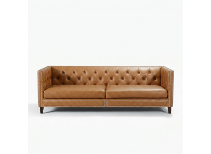 Sofa 4 Sëtzer Polstersofa Modern Sëtz Polyester Design Couch Orange