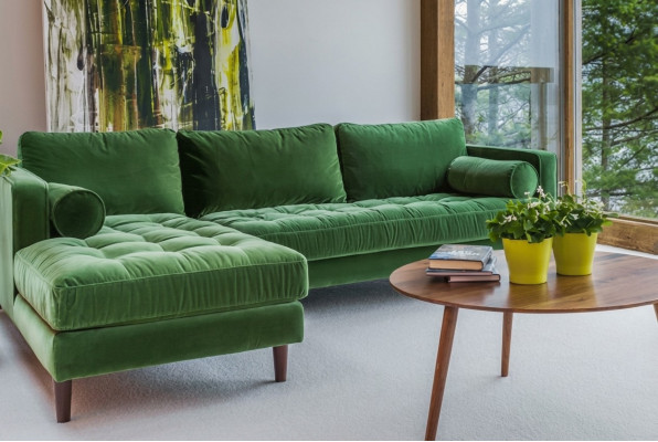 Eckcouch an L-Form, Wunnlandschaft, Eckpolstersofa, Sëtzdesign, Couch, Sofas, Stoff, Nei