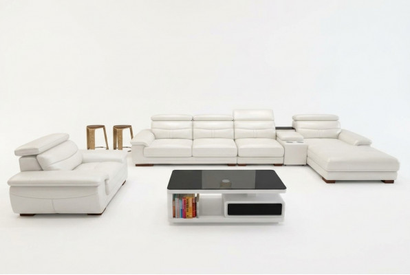 Eckcouch L-Form Konschtlieder Eck Polstersofa Sëtz Design Couchen Sofalandschaft