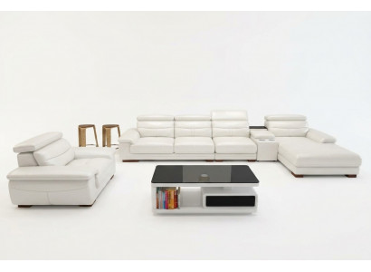 Eckcouch L-Form Konschtlieder Eck Polstersofa Sëtz Design Couchen Sofalandschaft