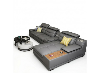 Modern Eckcouch L-Form Eckpolstersofa Sëtz Couch Sofa Wunnlandschaft Sofa Nei