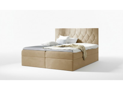 Luxe Boxspring-Bett Hotel Better Polsterfunktioun Bettkasten 180x200cm Beige