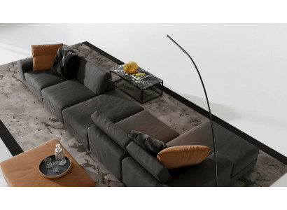 Luxus Eckcouch L-Form Canapé Canapéen Modern Wunnzëmmer Textil Polster Design Eck Nei