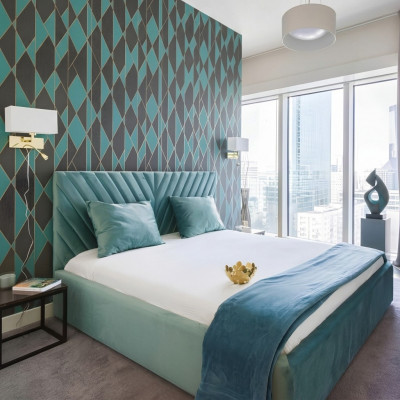 Duebel Design Bett Modern Hotel Textil Luxus Schlofzëmmer Better Bettkader