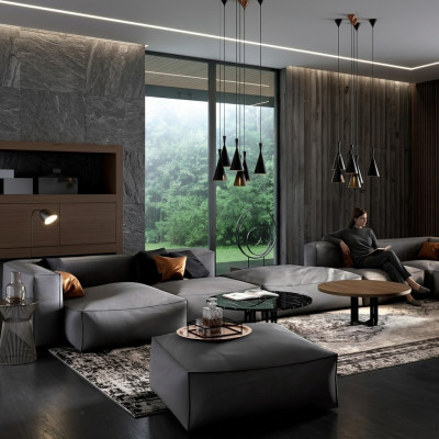 XXL Luxus Sofa Sëtz Sofas Stoff Wunnzëmmer Design Couchen Polster Modern 590 cm