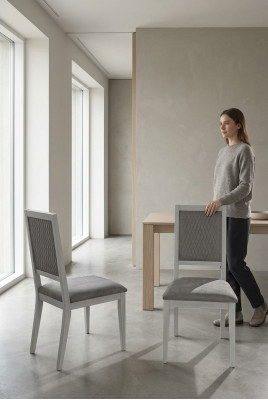 Stull Iesszëmmerstull Holz Stoff Iesszëmmer Still Design Fotell Gro Neel Lehn nei
