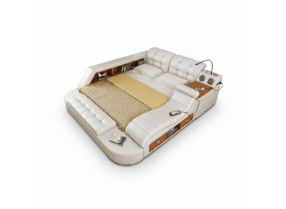 Duebel Luxus Lieder Bett + USB Polster Better Modern Hotel Multifunktioun