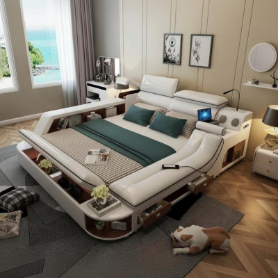 Better Hotel 180x200cm Multifunktion Regal USB Design Bett xxl Grouss Lieder