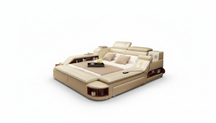 Multifunktionale Bett Tresor Wärmebett USB Sound Duebel Better Funktioun Nei