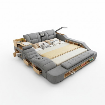 Design Liederbetter Hotel Duebel Nei Multifunktiouns Bett Bluetooth Boîte.