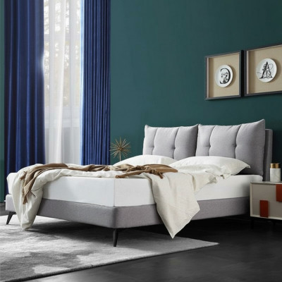 Doppel Hotel Bett Betten Beige 180x200 Schlofzëmmer Lieder Polster Design