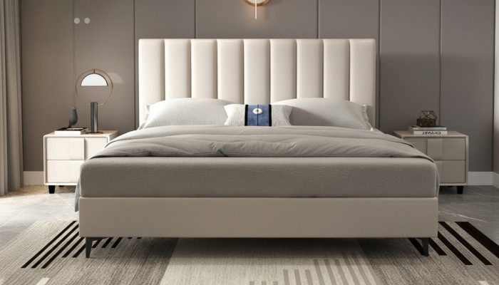 Design Holzdieren Lieder Better 180x200cm Miwwelen Schlofkummer Hotelbetter