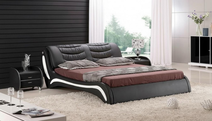 Designer Bett Schlofzëmmer Better Lieder Hotel Luxus Gepolstert Italienesch