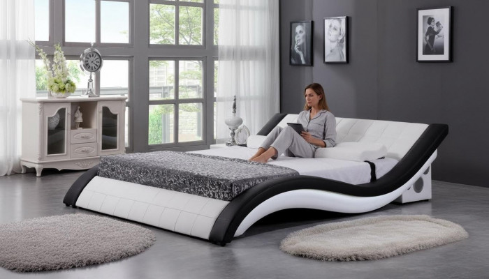 Bett Design Digital USB Better Luxus Schlofzëmmer Miwwele Lieder Duebel