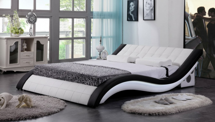 Bett Design Digital USB Better Luxus Schlofzëmmer Miwwele Lieder Duebel