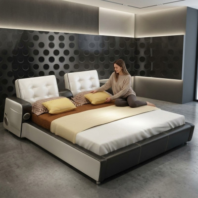 Bett Musek System USB Better Multifunktioun Luxus Miwwelen Schlofzëmmer